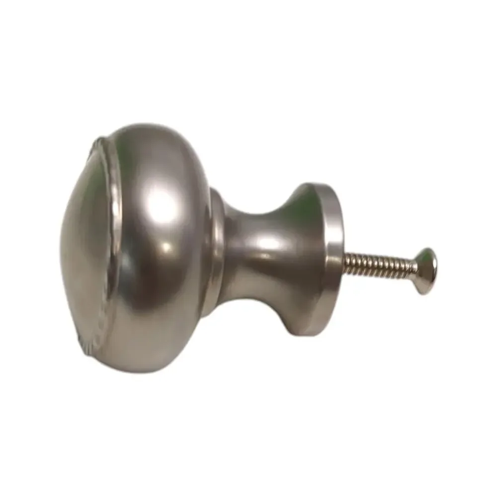 Lot 5 Brushed Nickel Round Metal Cabinet Drawer Door Pull Knobs 1 1/8